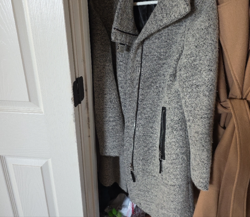 Calvin Klein Women's Black and Gray Trench Coat - Picture 3 of 3
